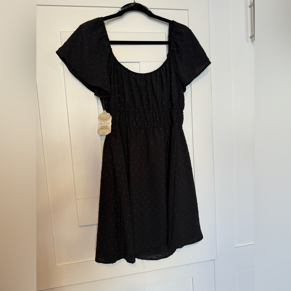 Black dress with dots
